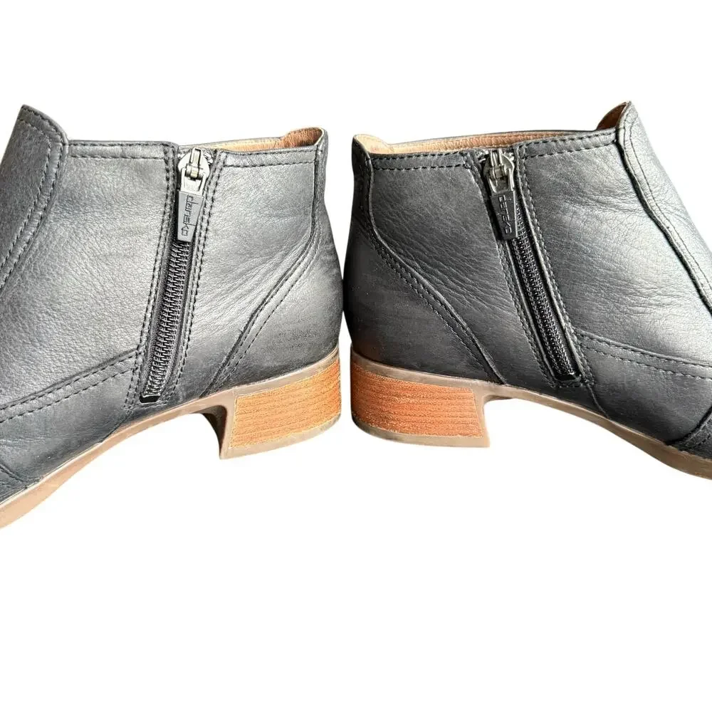 Dansko Liberty Ankle Booties Women’s Black Burnished‎ Nappa Leather - Size 36